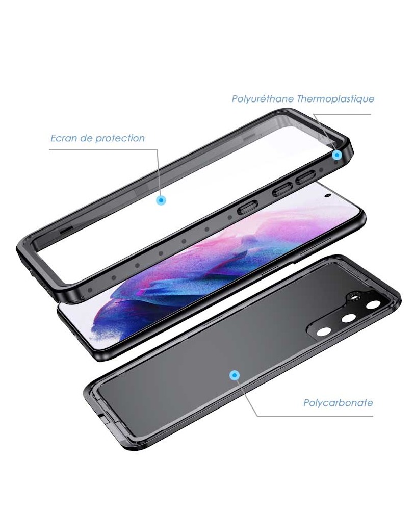 Coque Antichoc étanche Huawei P50 Pro – LOVE MEI FRANCE – Noir (aluminium)
